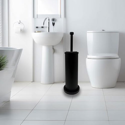Matte Black Toilet Bowl Brush with Holder, Durable Bathroom Cleaning Tool, Modern Design for Easy Toilet Maintenance, Bathroom Cleaner Brush for Efficient Cleaning and Hygiene - color: Matte Black