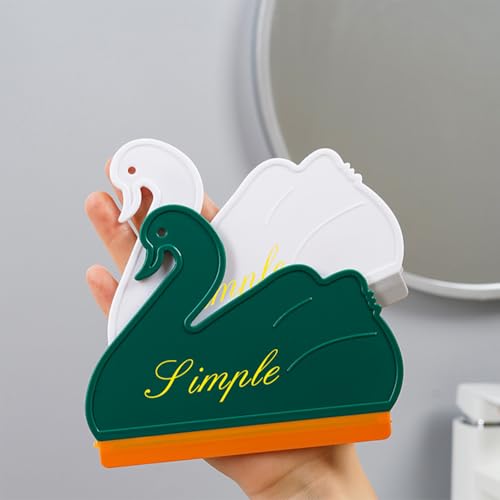 Squeegee Bathroom Glass Door Cleaning Scraper with Hanging Hook, Silicone Mini Kitchen Countertop Squeegee, Water Wiper Scraper for Sink Tiles Cleaning Tools (Swan 2PCS) - color: Swan 2pcs