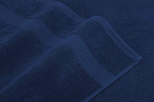 American Veteran Towel, 6 Piece Towel Set for Bathroom, 100% Cotton Turkish Bathroom Towels, 2 Bath Towels 2 Hand Towels 2 Washcloths, Navy Blue - color: Navy Blue, size: X Large 6 PC