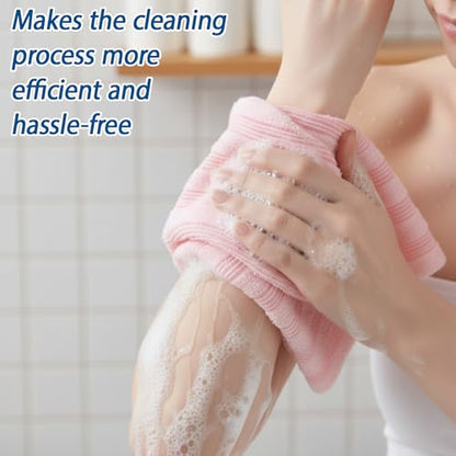 Exfoliating Washcloth, Exfoliating Towel, 4 Pcs Exfoliating Towel for Daily Skincare and Travel Use, with Properties, Shower