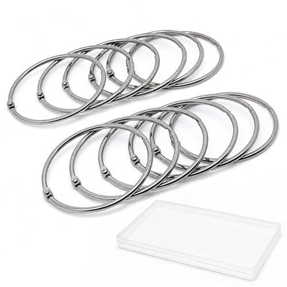 24 Pack 304 Stainless Steel Shower Curtain Rings Rustproof 58mm ID | Openable hinged hooks, 58mm / 2.28" inner diameter, 3mm heavy duty wire, polished opening, double rivets - color: 24 Pack
