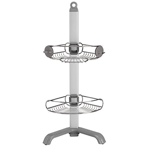 simplehuman Corner Shower Caddy, Stainless Steel and Anodized Aluminum - style: Corner