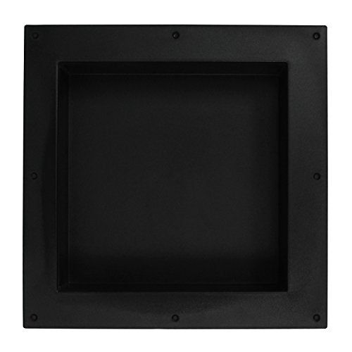 Over Mount Installation SHOWER CUBE Ready For Tile Waterproof Leak Proof Bathroom Recessed Shower Shelf Shower Niche Organizer Storage For Shampoo and Toiletry Storage (16" x 16", Black) - size: 16" x 16"