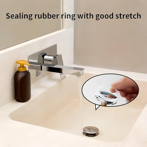 2Pcs Bathroom Sink Plug SiliconeSeal Washers, Bathroom Pop Up Sink Plugs Replacement Washers 31mm