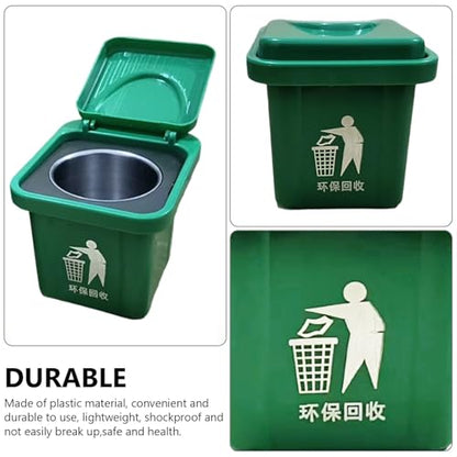 Small Trash Can, Bathroom Trash Can with Lid, Wall-Mounted Garbage Bin, Space-Saving Bin for Bathroom/Kitchen, Adhesive & Screw-Mount Options, Ideal for Sinks, Toilets, Balconies