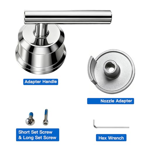 All Metal Replacement for Moen Tub/Shower Lever Handle, Compatible with Moen Posi Temp Shower Handle and for Cartridge,Single Handle Faucets for Adjust Water Volume and Temperature,Retro Chrome - color: Retro Chrome