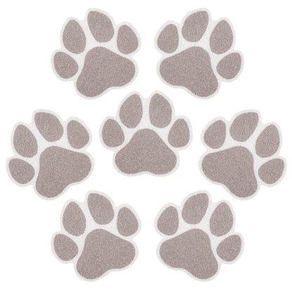 Secopad 20PCS Dog Paw Non Slip Bathtub Stickers with Scraper, Brown | Original Large Anti-Slip Decal, PEVA for Kids, Strong Adhesive, Easy to Use, For Bath Tubs, Showers & Stairs - color: Brown