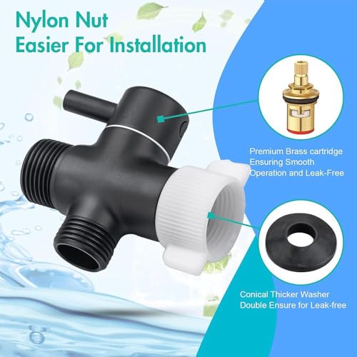 VARMHUS Handheld Bidet Sprayer for Toilet-Adjustable Water Pressure Stainless Steel Sprayer Ki,Bidet Hose Attachment for Feminine wash (Matte Black)
