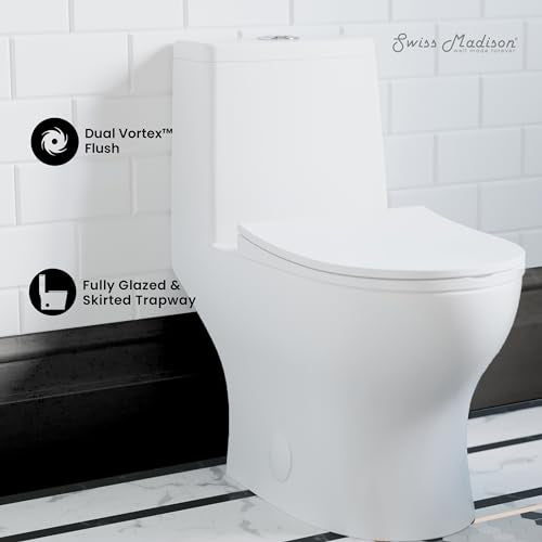 Ivy One-Piece Toilet, 10" Rough-in 1.1/1.6 gpf - color: Glossy White, size: 10" Rough-in