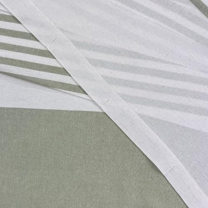 Sage Green Fabric Shower Curtain, Cotton Striped Textured Design, 70 x 72 Shower Curtain, Modern Farmhouse Bathroom Decor, Collin Sage - color: Collin Sage