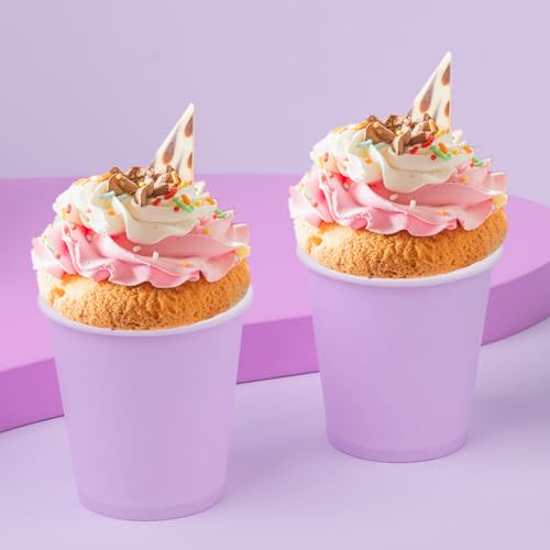 3 oz Disposable Paper Cups, 50 Pack Bathroom Cups Mouthwash Cups | Small Paper Cups, Mouthwash Cups Espresso Cup for Party, Bathroom and Office Campers (Purple) - color: Purple, size: 50 Count