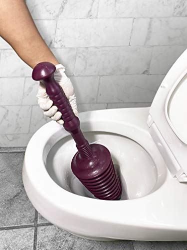 Master Plunger MP500 Heavy Duty All Purpose Plunger, Laundry Tubs, Bath Tubs, Kitchen Sinks, Garbage Disposal, Toilets Commercial & Residential Use. Equipped with Air Release Valve, Plum