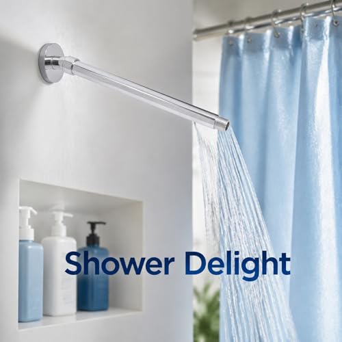 27.6in Stainless Steel Adjustable Ceiling Mount Shower Head Extension Arm - Leakproof, Durable Adjustable Length for Versatile Shower Setups and Easy Installation