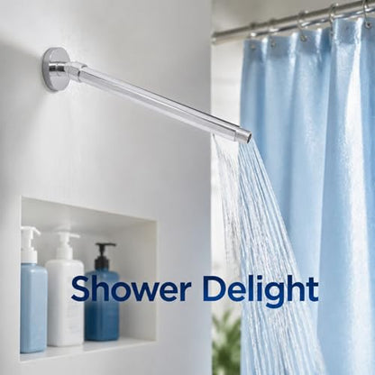 27.6in Stainless Steel Adjustable Ceiling Mount Shower Head Extension Arm - Leakproof, Durable Adjustable Length for Versatile Shower Setups and Easy Installation