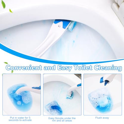 36 Count Flushable Toilet Bowl Cleaner Refills, Toilet Cleaner Refill Pads | Flushable, Disposable, Toilet Fresh, Bathroom Toilet Brush Refills, Accessories Supplies Starter Kit, Lemon Scent, No Handle - color: Original - 36 Refills (Fresh Scent)