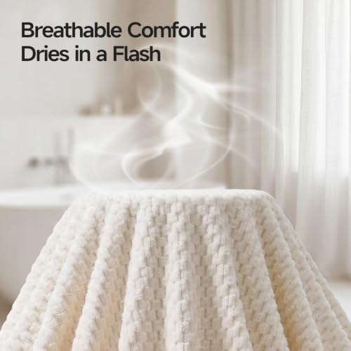 ecolook Microfiber Towel Set of 6, Beige | Ultra-Soft & Oversized, Absorbent & Quick-Drying | 2 Bath Sheets, 2 Hand Towels & 2 Washcloths - color: Beige