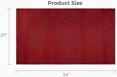 Luxury Bath Towels Set of 4 (27” x 54”) | Towels for Bathroom | Super Soft | Highly Absorbent Towels for Home, Spa, Gym (Burgundy) - color: Burgundy