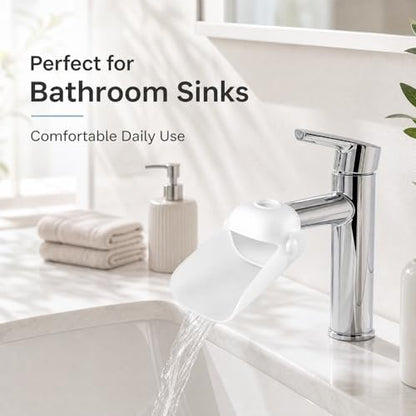 Faucet Extender for Toddlers, Sink Extender for Bathroom & Kitchen,Tap Extension for Easy Hand Washing(White) - color: White
