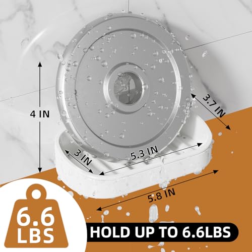 Soap Holder, Soap Dish for Shower, Suction Cup Bar Soap Holder | Soap Bar Holder for Shower, Wall Mounted Self Draining, NO Drill Sponge Holder for Bathroom, Bathtub Kitchen Sink, White - style: 1 tier