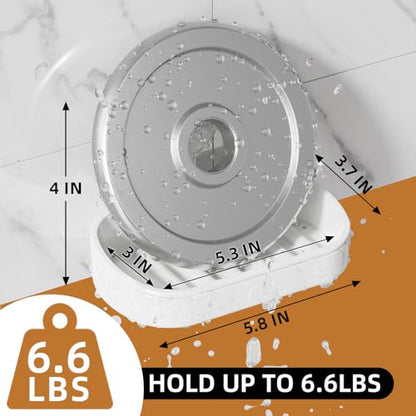 Soap Holder, Soap Dish for Shower, Suction Cup Bar Soap Holder | Soap Bar Holder for Shower, Wall Mounted Self Draining, NO Drill Sponge Holder for Bathroom, Bathtub Kitchen Sink, White - style: 1 tier