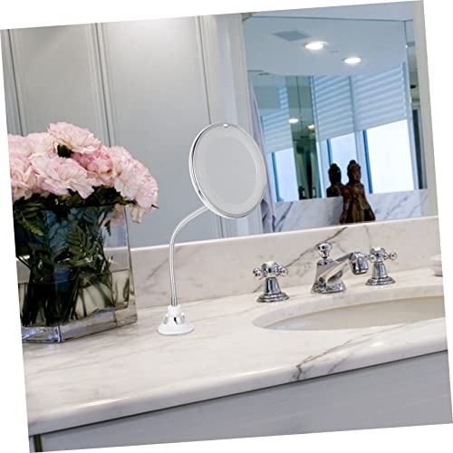 Ipetboom Led Makeup Mirror Magnification Suction Cup Vanity Mirror Lights for Cosmetics - size: 17.50X17.50X3.00CM