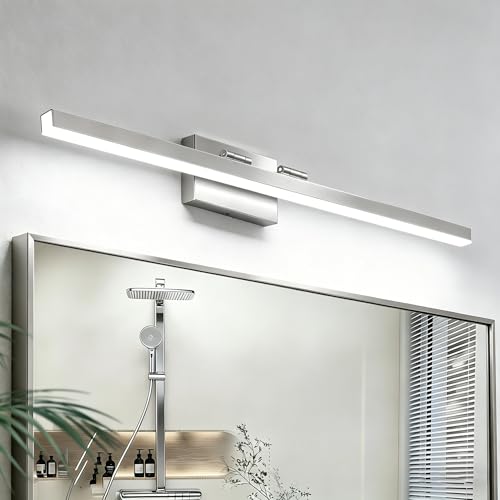 IZORRO Modern Bathroom Vanity Light 40 inch, Rotatable, 32W Dimmable Led Bathroom Light Fixture Over Mirror, Chrome Vanity Light Bar (Cool White 6000K) - color: Chrome-6000K, size: 40 inch
