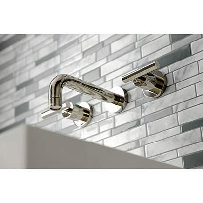 Kingston KS8126CML Wall Mount Bathroom Faucet, Polished Nickel - color: Polished Nickel