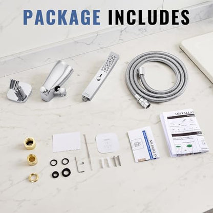 G-Promise All Metal 2 Function Bathtub Faucet with Sprayer, Universal Fit | All Metal, Built to Last, Multifunction with Flow Control, Universal Fit for 1/2 & 3/4 Inch Pipes, Bathroom upgrade