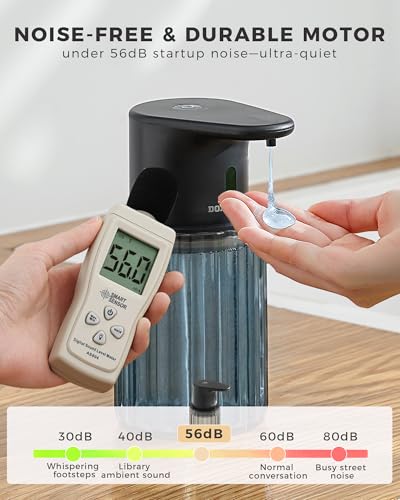 Automatic Soap Dispenser Touchless, Rechargeable Liquid Soap Dispenser | with Adjustable Dispensing Levels,10oz/300ml, IPX7 Waterproof Infrared Sensor for Bathroom & Kitchen Countertop - color: Black, style: Liquid