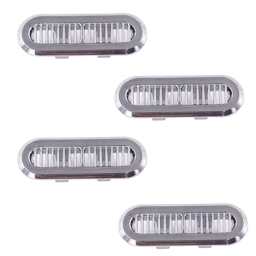 4 Pack Bathroom Sink Cover,Sink Overflow Ring,Chrome Overflow Cover Rings Hole Insert in Cap Hollow Ring for Hole Diameter Replacement Ceramic Pots for Home,Sink,Bathroom,Kitchen - color: Lattices