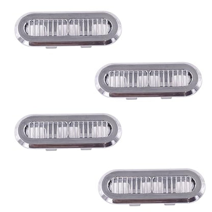 4 Pack Bathroom Sink Cover,Sink Overflow Ring,Chrome Overflow Cover Rings Hole Insert in Cap Hollow Ring for Hole Diameter Replacement Ceramic Pots for Home,Sink,Bathroom,Kitchen - color: Lattices