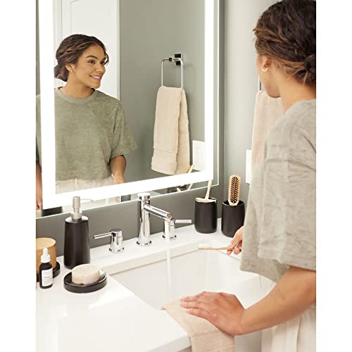 iDesign Ceramic Earth Collection Bar Soap Dish, Matte Black (Pack of 12) - color: Matte Black, size: Soap Dish (Pack of 12)