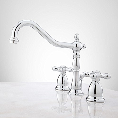 Signature Hardware 329417 Victorian Widespread Bathroom Faucet - Cross Handles