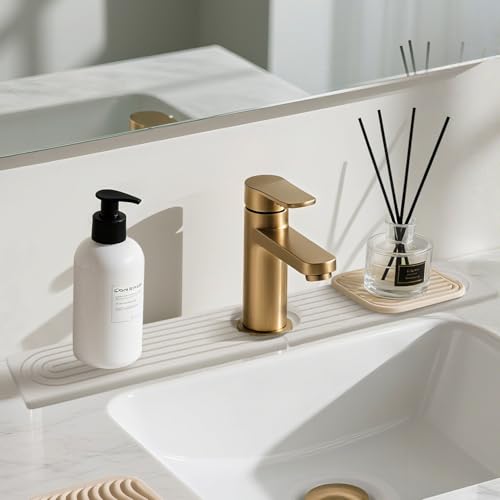 Faucet Mat for Kitchen Sink, Diatomite Absorbent Faucet Stone Drying Mat Kitchen Sink Protectors, Faucet Splash Guard for Bathroom Counter Water Absorbent 24 Inch - size: 23.6" x 3.9"