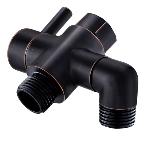 Brass Shower Head Diverter Valve for Handheld Showerhead and Fixed Spray Head G1/2 3 Way Universal Bathroom System Component Replacement Part, Oil Rubbed Bronze - color: Oil Rubbed Bronze