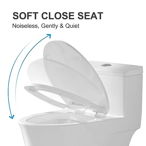 Elongated Toilet Seat For HOROW T0338W Series, Soft Closing Seat & Quick Release, Plastic