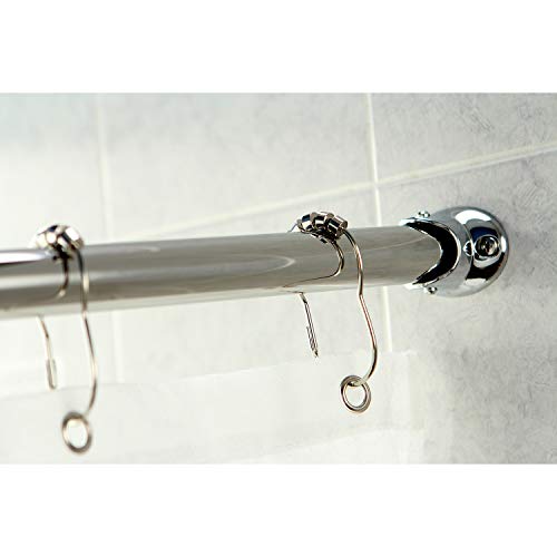 Kingston Brass CC3171 Adjustable Hotel Single Curved Shower Curtain Rod, Polished Chrome - color: Polished Chrome