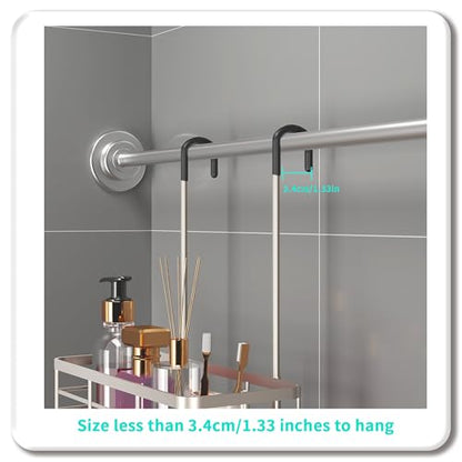 HapiRm Hanging Shower Caddy Organizer - No Drilling Shower Organizer with Inclined Shelf, Rustproof & Waterproof 304 Stainless Steel Bathroom Caddy - Brushed Nickel - color: Brushed Nickel-Inclined Shelf
