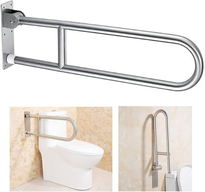 Toilet Grab Bar 31.5inch,Stainless Steel Foldable Bathroom Support Rail,Anti-Slip Handicap Grab Bars Safety Rails, For Seniors,Elderly,Pregnant,Disabled,Shower Grab Bars Supports 350lbs Load-1.26 Tube - style: Foldable 31.5"