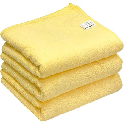 Simple Houseware 16" x 24" Microfiber Cleaning Towels, Heavy Duty 3 Pack | 325 GSM Reusable for Home, Kitchen and Car - size: 3 Pack