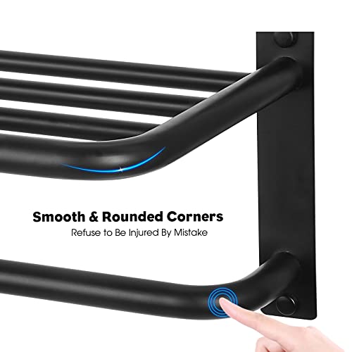 3-Tier Bathroom Towel Rack, SUS 304 Wall Mount, Matte Black - color: Matte Black, size: 23 Inch 3 Tier