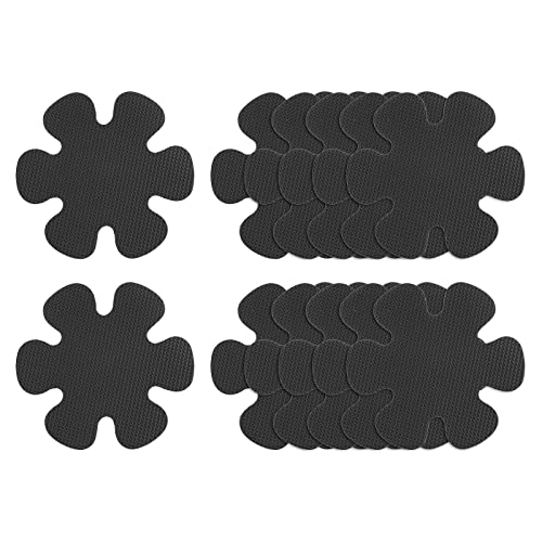 HARFINGTON 12pcs Non Slip Bathtub Stickers Bath Shower Floor 3.15" Anti-Slip Sticker Tape Flower Style Decals for Bathroom Kitchen Bathtub Treads Stairs, Black - color: Black, size: 3.15"
