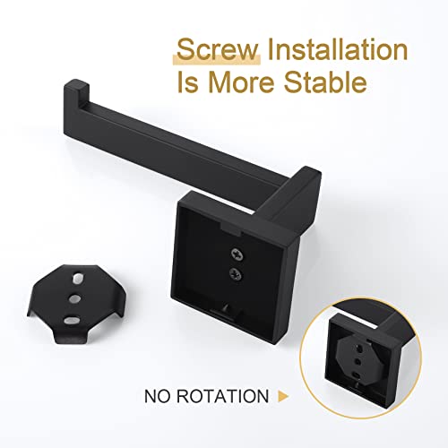 KOKOSIRI Black Toilet Paper Holders Bathroom Toilet Paper Roll Holder SUS304 Stainless Steel Contemporary Wall Mounted, 2 Pack, B2003BK-P2 - color: Matte Black, size: Without Shelf(2 Pack)