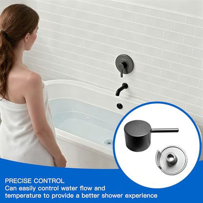All Metal Replacement for Moen Tub/Shower Lever Handle, Compatible with Moen Posi Temp Shower Handle and for Cartridge,Single Handle Faucets for Adjust Water Volume and Temperature,Matte Black - color: Matte Black