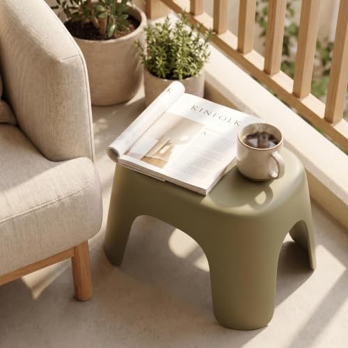 Plastic Step Stool, Anti-Slip ABS Shower Stool, Anti-Slip Bath Stool, Compact Foot stools for Bathroom, Home, Kitchen, Green - color: Green