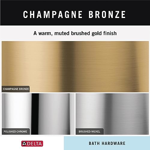 DELTA Faucet 78908-CZ Tetra 8 in. Hand Towel Bar Bath Hardware Accessory in Champagne Bronze (Pack of 3) - color: Champagne Bronze, size: 8 inch (Pack of 3)