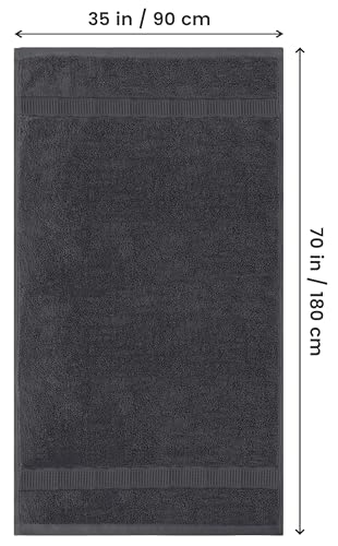 Utopia Towels Jumbo Bath Sheet 2 Piece, 600 GSM, 35 by 70 Inches, 100% Ring Spun Cotton, Absorbent and Quick Dry Extra Large Bath Towel, Grey - color: Grey, size: 2 Piece Bath Sheet