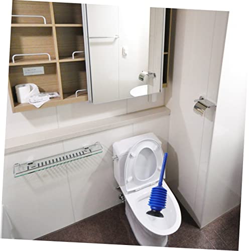 ULTECHNOVO High Pressure Toilet Plunger Professional Bellows Accordion Design for Removal Portable Bathroom Accessory Blue Ergonomic Grip for Comfortable Use
