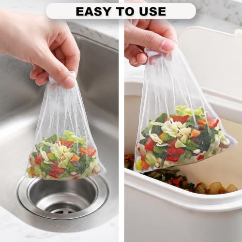 WYIRONG 250 Pack Disposable Drain Covers, Disposable Mesh Sink Strainer Pouches for Sourdough, One Use Sourdough Drain Catcher Mesh Cover Nets for Kitchen Sink, Strainer Pouches Kitchen and Bathroom - size: Small