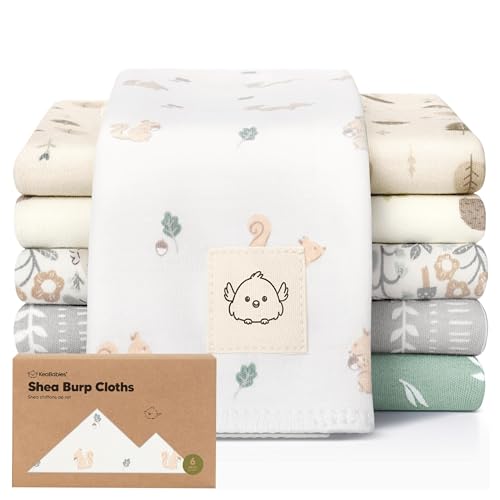 Organic Burp Cloths Baby Boy, Girl, 6-Pack Large Burping Cloths (Prairie) | 100% Cotton Burp Clothes for Babies, Newborns Spit Up Rags, Super Soft, Absorbent Towels, Gender Neutral, Machine Washable - color: Prairie, style: Shea